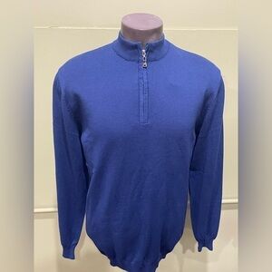 Lavane sweater shirt cobalt mock neck 1/4 zipper regular fit